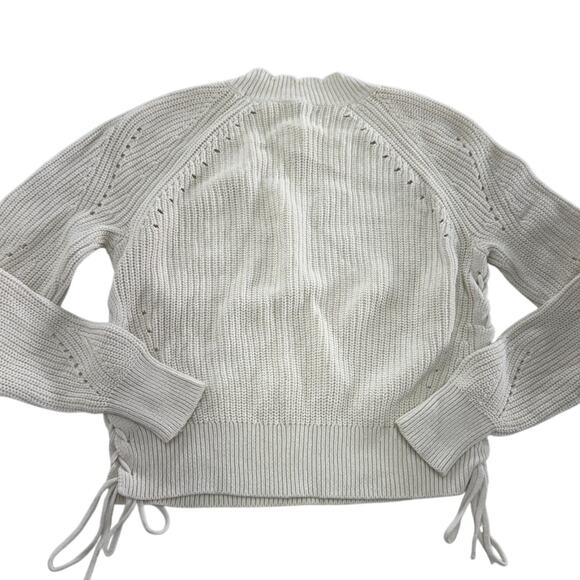 Joie Sweater Womens XS Adanya Porcelain White Cotton Cashmere Knit Pullover - Picture 5 of 9